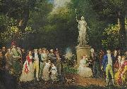 Kazimierz Wojniakowski Meeting in the park oil on canvas